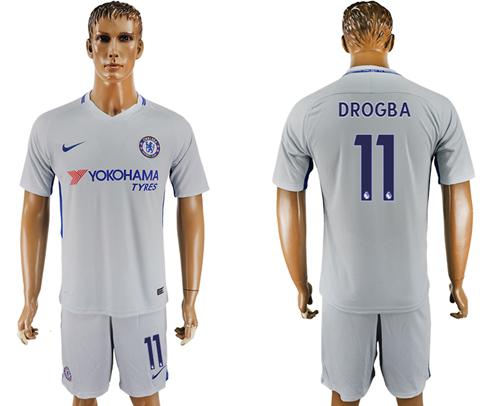 Chelsea #11 Drogba Sec Away Soccer Club Jersey
